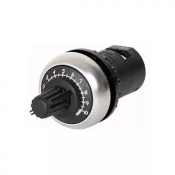 Eaton M22-R10K potenciometer sprednji del, 10 kOhm, linearni potek, enojni obrat, montaža na sprednjo ploščo, IP66/IP67/IP69K
