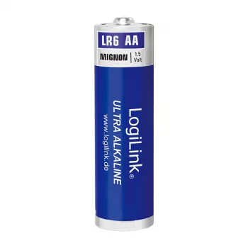 LogiLink Ultra Power alkalne baterije AA, 8 kosov v skrčljivi foliji, 1,5 V LR6, 10 let skladiščenja