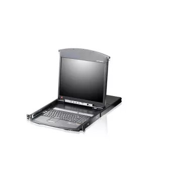 ATEN KL1508AiM F 17 inch LCD IP KVM stikalo - 8-portna regalna konzola z oddaljenim dostopom