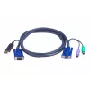 ATEN Intelligent KVM kabel 2L-5502UP - kombinirani kabel za tipkovnico, video, miško (KVM)