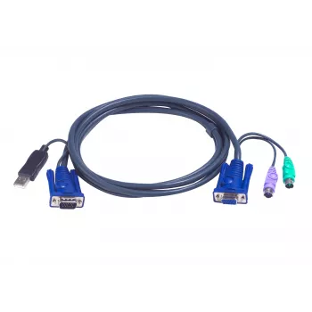 ATEN Intelligent KVM kabel 2L-5502UP - kombinirani kabel za tipkovnico, video, miško (KVM)
