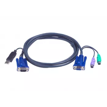 ATEN Intelligent KVM kabel 2L-5502UP - kombinirani kabel za tipkovnico, video, miško (KVM)