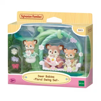 Sylvanian Families mladiči srnice s cvetlično gugalnico, igralni set