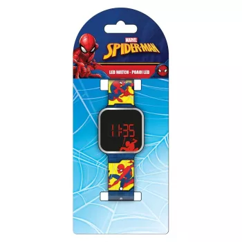 PULIO Spiderman LED digitalna otroška ura – rdeče-modra