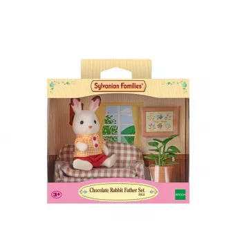 Sylvanian Families čokoladni zajec oče, komplet dnevne sobe