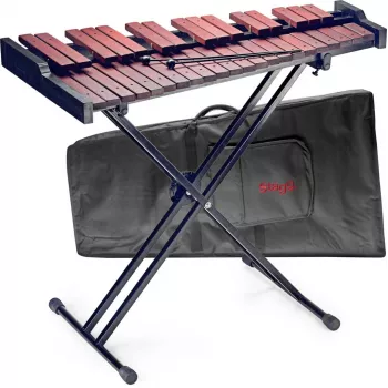 Stagg XYLO-SET-37 37-tonski ksilofon s stojalom, torbo in palicami – F5-F8, Fibrasynth plošče, aluminijasti resonatorji