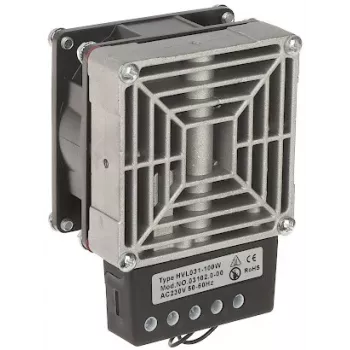 DELTA OPTICAL HVL-031-100W 100 W grelnik z ventilatorjem za montažo na DIN letev s PTC elementom, 230V AC, IP20, zaščiten pred dotikom