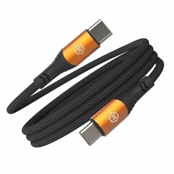 HAMMER kabel USB-C na USB-C 1,2 m 60 W PD hitro polnjenje in sinhronizacija podatkov črn