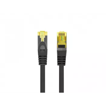 LANBERG Cat.6A S/FTP LSZH patch kabel 20m črn – 10GbE, Fluke Passed, 26AWG čisto baker