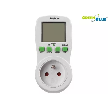 GreenBlue GB107 digitalna programabilna stikalna ura 16 programov 230V 16A Schuko