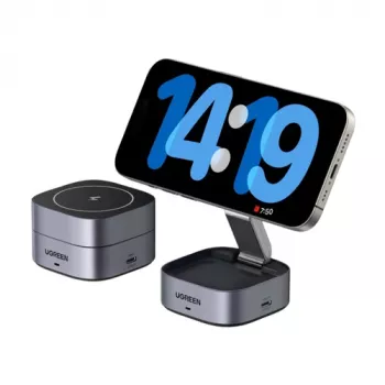UGREEN W256 20W USB-C stenski polnilnik s 1m kablom USB-C na USB-C - črn