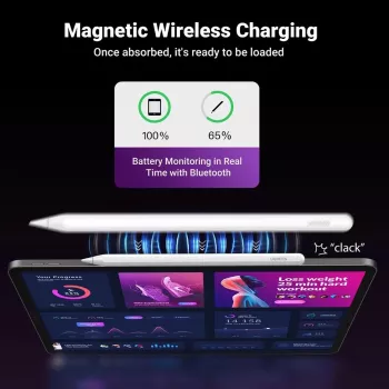 UGREEN LP653 stylus za Apple iPad z brezžičnim polnjenjem, bel