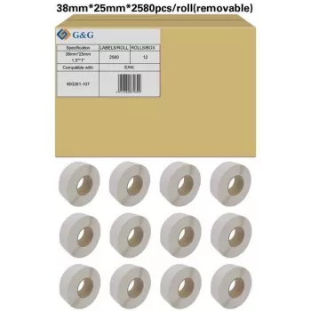 G&G 19803 bele samolepilne nalepke A4 105x148mm 4/list 100 listov (400 nalepk)
