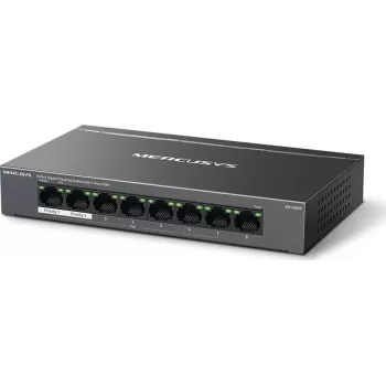 Mercusys MS108GP 8-portno gigabitno namizno PoE+ stikalo, 123W proračun, Plug & Play