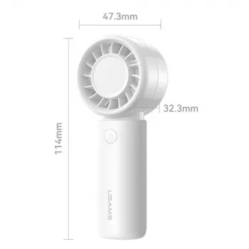 USAMS BC Series ročni ventilator, bel, 500mAh