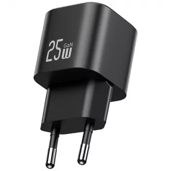 USAMS 25W GaN USB-C hitri polnilnik - bel