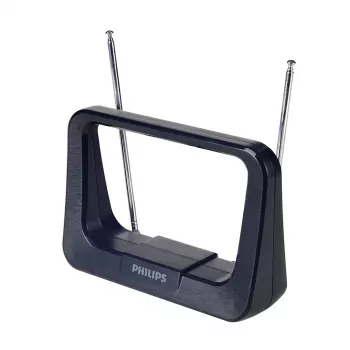 Phil notranja antena DVB-T/T2 s koaksialnim kablom 1,8m, 75 Ohm, filter 3G/4G, črna