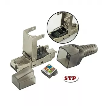 Techly 101911 modularni vtič RJ45 Cat6a 10G brez orodja, STP