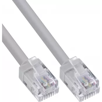 InLine® modularni okrogli kabel RJ12, vtič-vtič, 6-žilni, 6P6C, 3m, siv