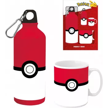 Pokemon aluminijasta steklenica 500ml s kompletom keramičnega kozarca