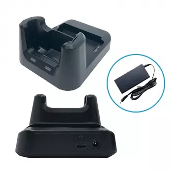 Unitech HT330 1-mestna polnilna postaja USB z dodatnim predalom za baterijo. Vključno z napajalnikom. _x00D_