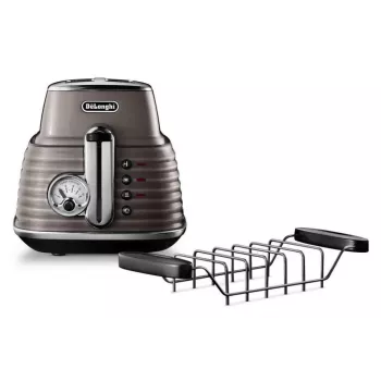 De'Longhi Scultura CTZ2103BG toaster za 2 rezini, 900 W, šampanjsko zlata