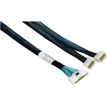 Supermicro CBL-MCIO-1255L4Y kabel MCIO x8 na 2 SlimSAS LP x4, ravni, 55cm
