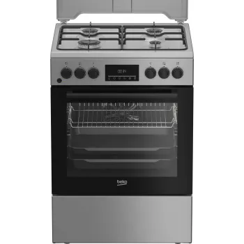 BEKO štedilnik FBM62320SDS, širina 60 cm, A, plin/elektrika, LED prikaz