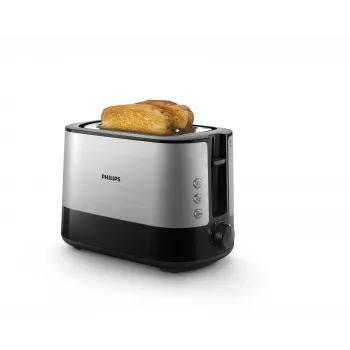Philips Viva Collection toaster HD2637/90 izjemno širok z 2 režama in grelcem žemelj črn/poškodovana embalaža