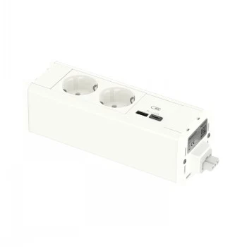 SCHNEIDER ELECTRIC UNICA SYSTEM+ MOD.UNIT 2XSCHUKO+USBA/C BELA