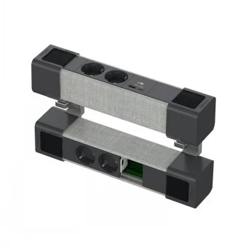 Namizna enota SCHNEIDER ELECTRIC UNICA SYSTEM+ 4XSCHUKO+USBA/C+RJ opt, antracit/siva