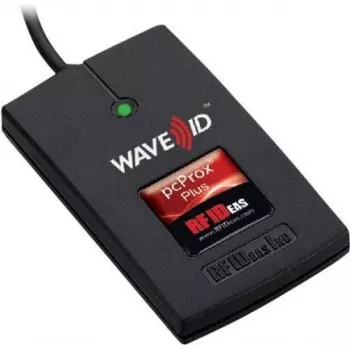 RF IDeas WAVE ID Plus Keystroke RA FactoryTalk V2 črni nadometni čitalnik