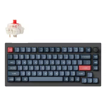 Keychron V1 Max RGB - US razporeditev - Gateron Jupiter Red z možnostjo zamenjave brezžična tipkovnica