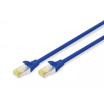 DIGITUS patch kabel - CAT6a - S/FTP - zaščita pred zatikanjem - Cu - 1 m - moder