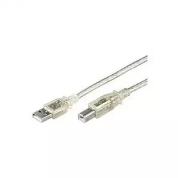 Microconnect USBAB5T kabel USB 2.0 5 m USB A USB B prozoren