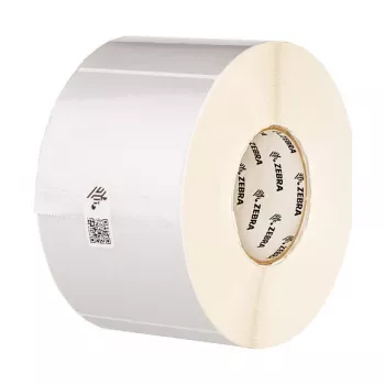 Zebra Z-Ultimate 3000T 3006628 rola etiket, poliester, srebrna, trajno lepljivo lepilo, 70 x 32 mm, jedro 25,4 mm, Ø 127 mm, 2370 etiket/rola (28.440 na komplet)