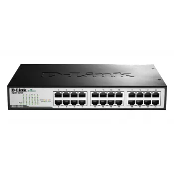 D-LINK stikalo 24 vrat 10/100/1000 Mbps za vgradnjo v omarico - NEUPRAVLJANO