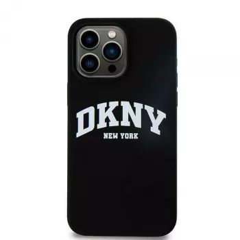 DKNY trdi silikonski ovitek za iPhone 16 Pro Max 6,9 inch z MagSafe, črn