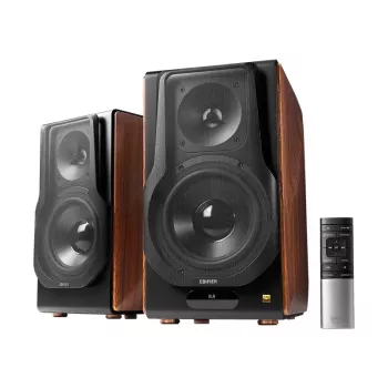 Edifier S3000MKII vrhunski brezžični 2.0 regalni zvočniki, rjavi