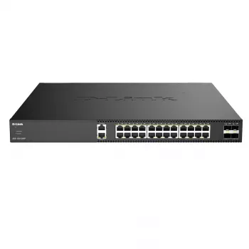 D-Link DXS-1250-28YP/E pametno upravljano Multi-Gigabit PoE++ stikalo s 4 x 25G SFP28 uplink