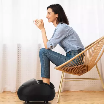 RENPHO Shiatsu masažna naprava za stopala pri plantarnem fasciitisu, črna