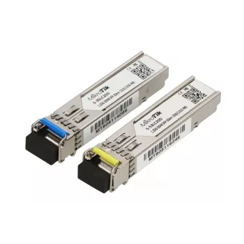 MikroTik SFP modul S-3553LC20D, 1,25 Gb/s, 20 km, enorodovni, par (T1310nm/R1550nm) + (T1550nm/R1310nm)
