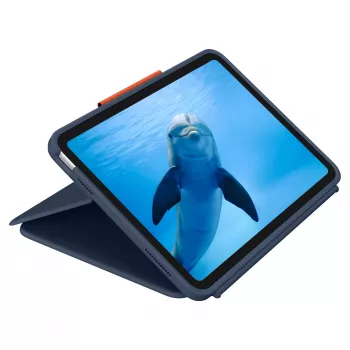 Logitech Rugged Combo 4 Touch ovitek s tipkovnico in sledilno ploščico za Apple iPad 10. generacije - Classic Blue - Pan Nordic QWERTY
