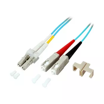EFB Elektronik ECOFIBER Duplex optični (LWL) patch kabel LC-SC, OM3 50/125 um, LSZH, 30 m, Aqua