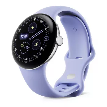 Google Pixel Watch 4 - 41 mm - Polished Silver Aluminium - Iris Active Band - Wear OS pametna ura