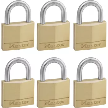 Master Lock 140EURSIX 6 kosov obešank z istim ključem 22mm medeninasto ohišje
