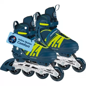 HUDORA Inline Skates Comfort velikost 29–34 (modro/rumeno)