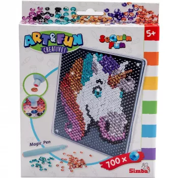 SIMBA-DICKIE Art & Fun komplet za ustvarjanje s pajetami samorog