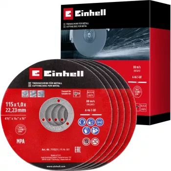 EINHELL-KWB tanka rezalna plošča, Ø 115 x 1,0 mm, 5 kosov (za kotni brusilnik)