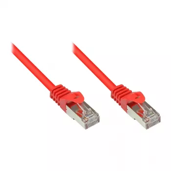 GoodConnections Alcasa Cat5e RJ-45 patch kabel, 0,15m, rdeč, pozlačeni priključki